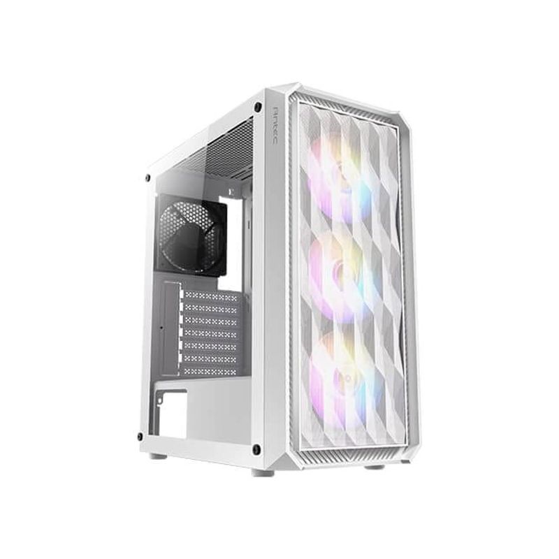 GENERICO - Gabinete Gamer Antec NX292 White Mid Tower + 3 Ventiladores