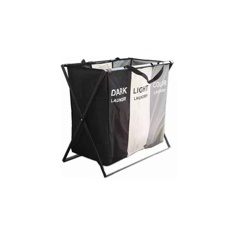 GENERICO - Canasto Ropa Sucia Plegable 3 Espacios Organizador Hogar