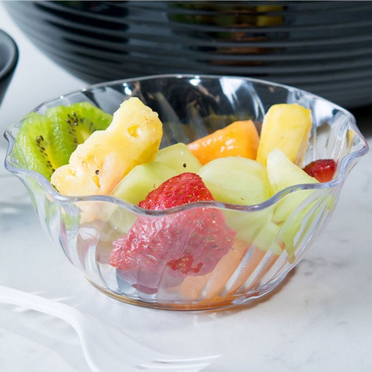 IMAHE - PLATO HONDO REMOLINO POLICARBONATO TRANSPARENTE CAMWEAR IMAHE