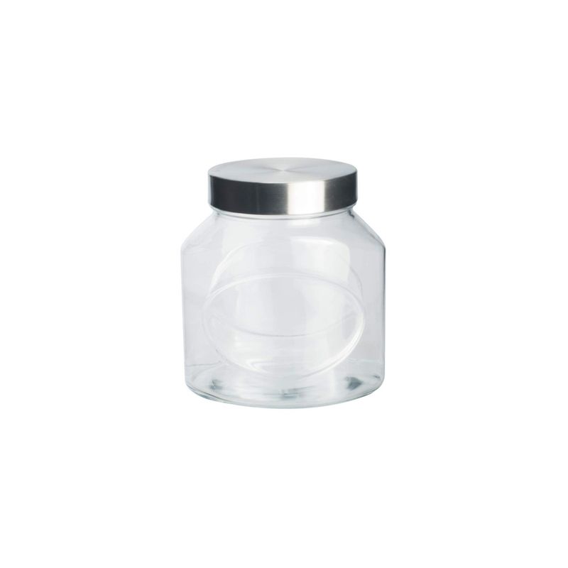 PASABAHCE - Set De 2 Frascos Vidrio Con Tapa Acero 1500 Cc Linea Elips