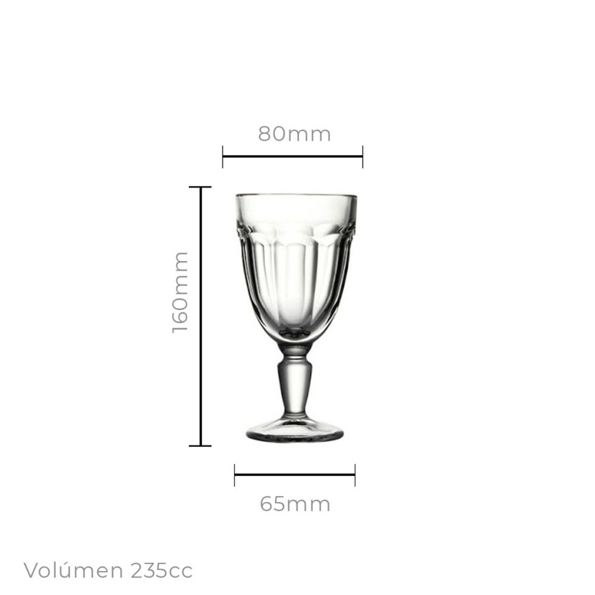 PASABAHCE - Set De 6 Copa Vidrio Ice Tea Postre Helado Casablanca 235 Cc PASABAHCE