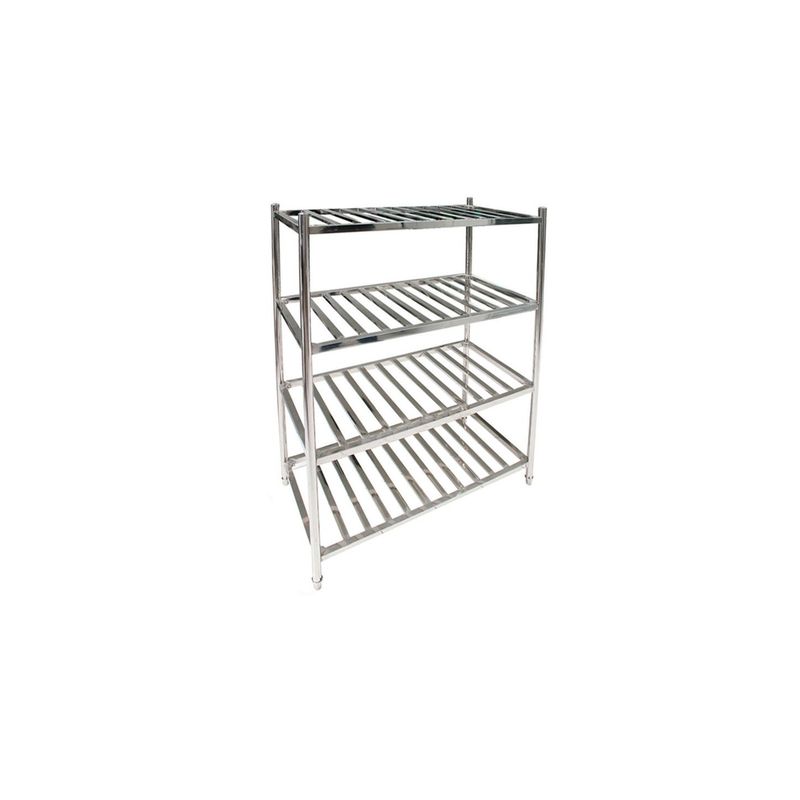 IMAHE - ESTANTERIA ACERO INOX TIPO REJILLA DE 120 x 45 x 155 cms. IMAHE