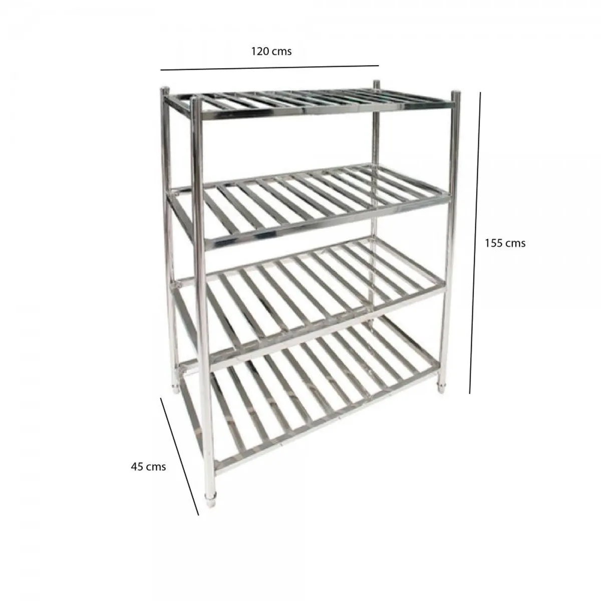 IMAS - ESTANTERIA ACERO INOX TIPO REJILLA DE 120 x 45 x 155 cms. IMAHE