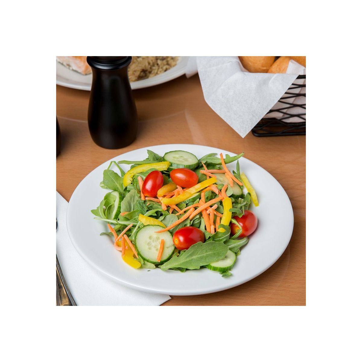 IMAHE - Set De 6 Plato Porcelana Entrada Línea Coupe 20 Cm IMAHE