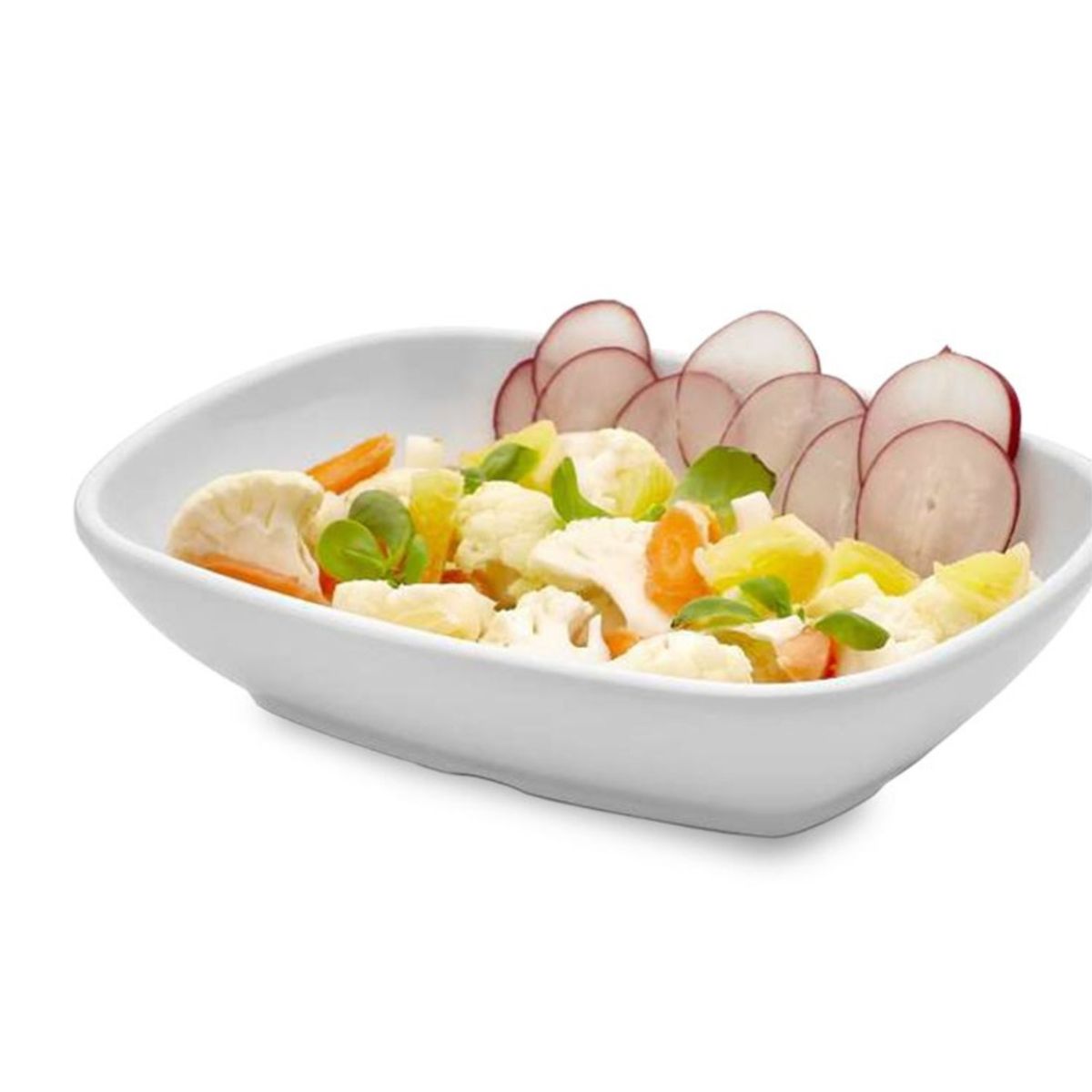 IMAHE - Set De 4 Plato Rectangular Melamina 14x3.3 Cm. IMAHE