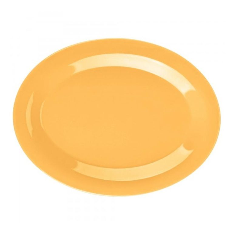 PLATO OVALADO MELAMINA AMARILLO 25 x 18 cm