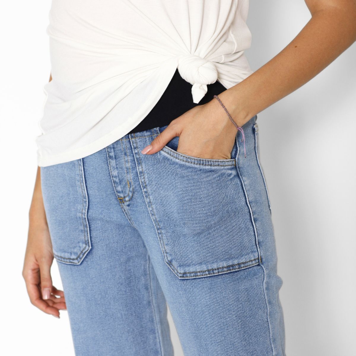 NALA - Jeans Maternal Cargo Celeste Nala Maternity