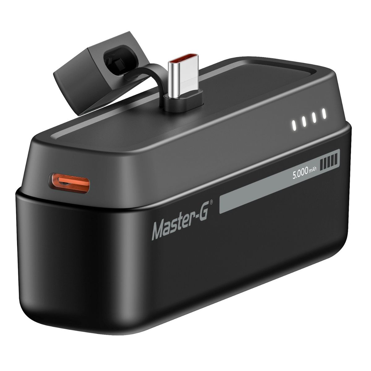 MASTER G - Cargador Portátil Power Bank 5.000 mAh Tipo C Negro