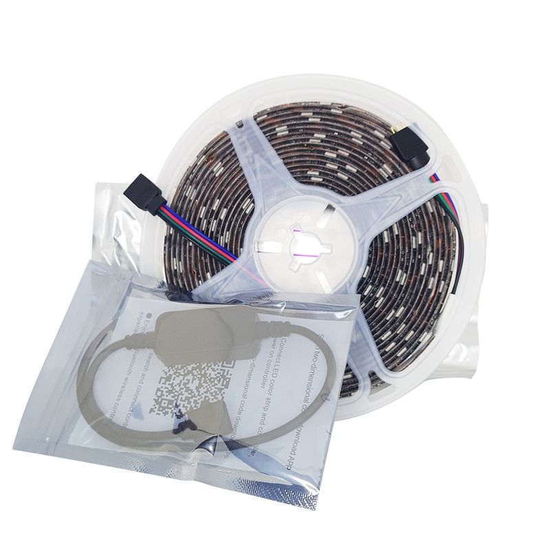 GENERICO - Cinta Luces Led 5 Metros Rgb Bluetooth App Sensor Sonido extendible
