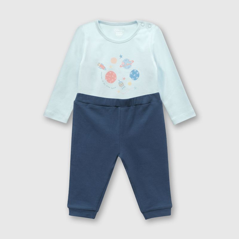COLLOKY - Conjunto Body/Pantalon Niño Celeste 52986 Colloky