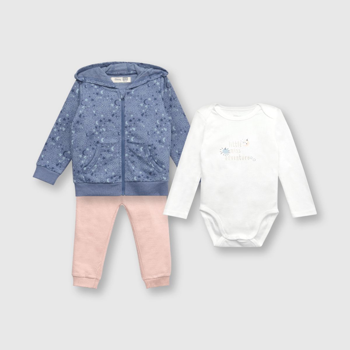 COLLOKY - Set Poleron/Body Niña Azul 53115 Colloky