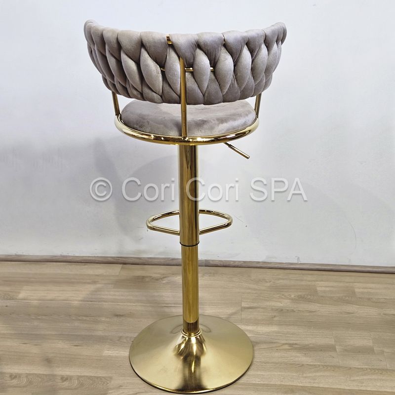CORI CORI - Taburete Queen Velvet Gold Beige