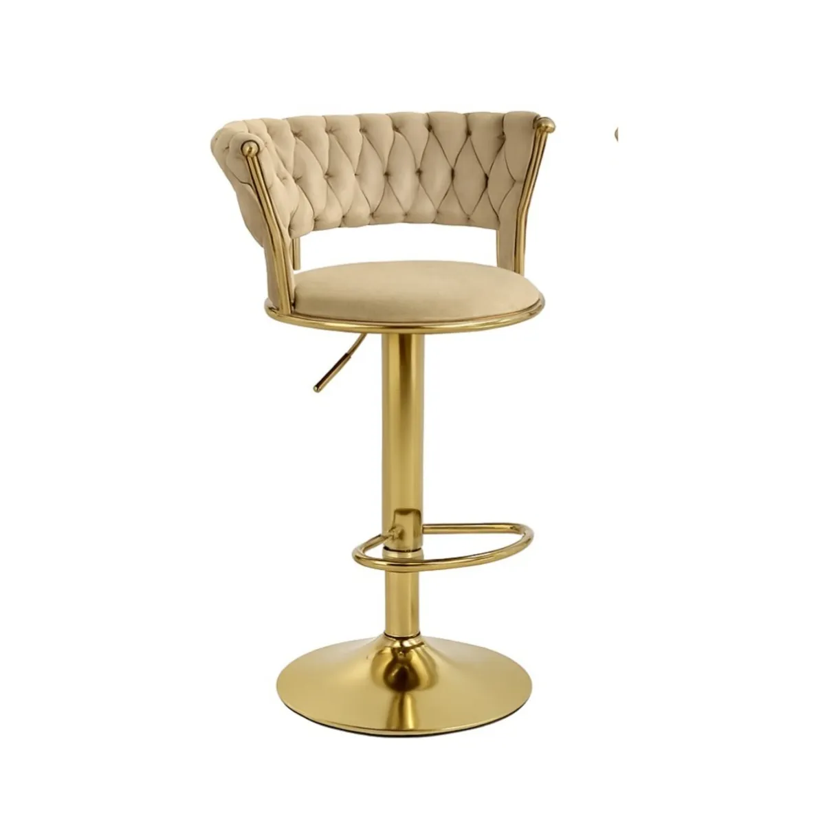 CORI CORI - Taburete Queen Velvet Gold Beige