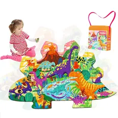 GENERICO - Maleta Puzzle Valle de Dinosaurios 105pcs rompecabeza
