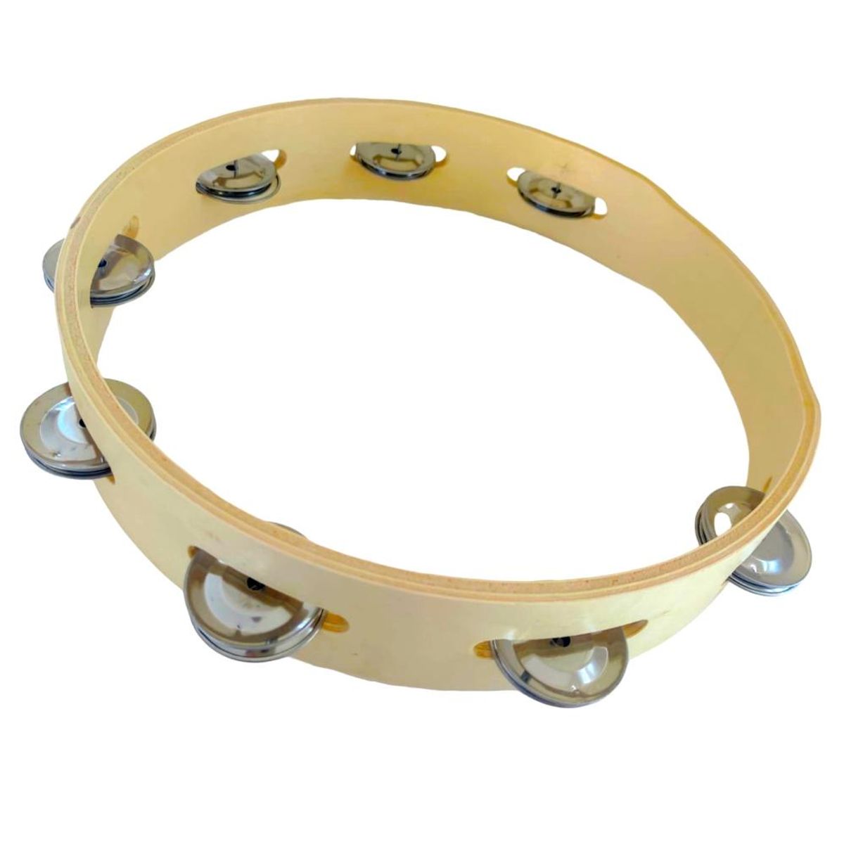 RMX - Pandero de madera simple de 10 pulgadas RMX PD-106 - Crema