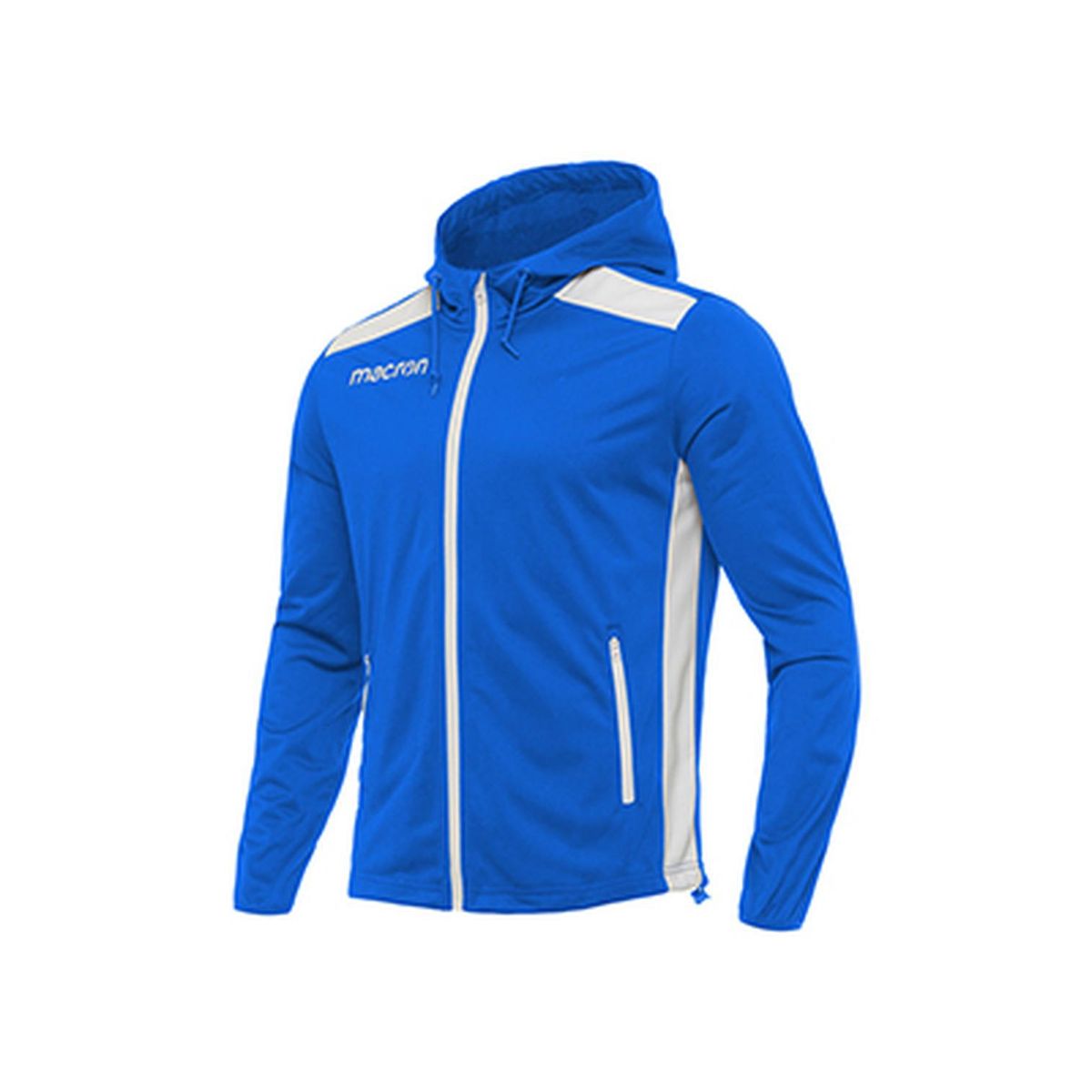 MACRON - Polerón Macron Pan Full Zipper Azulino-Blanco