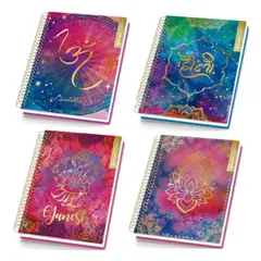 RHEIN - Pack 5 Cuadernos India Medio Oficio 120 Hojas Tapa Dura