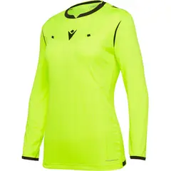 MACRON - Camiseta Árbitro Stephanie Manga Larga Amarillo
