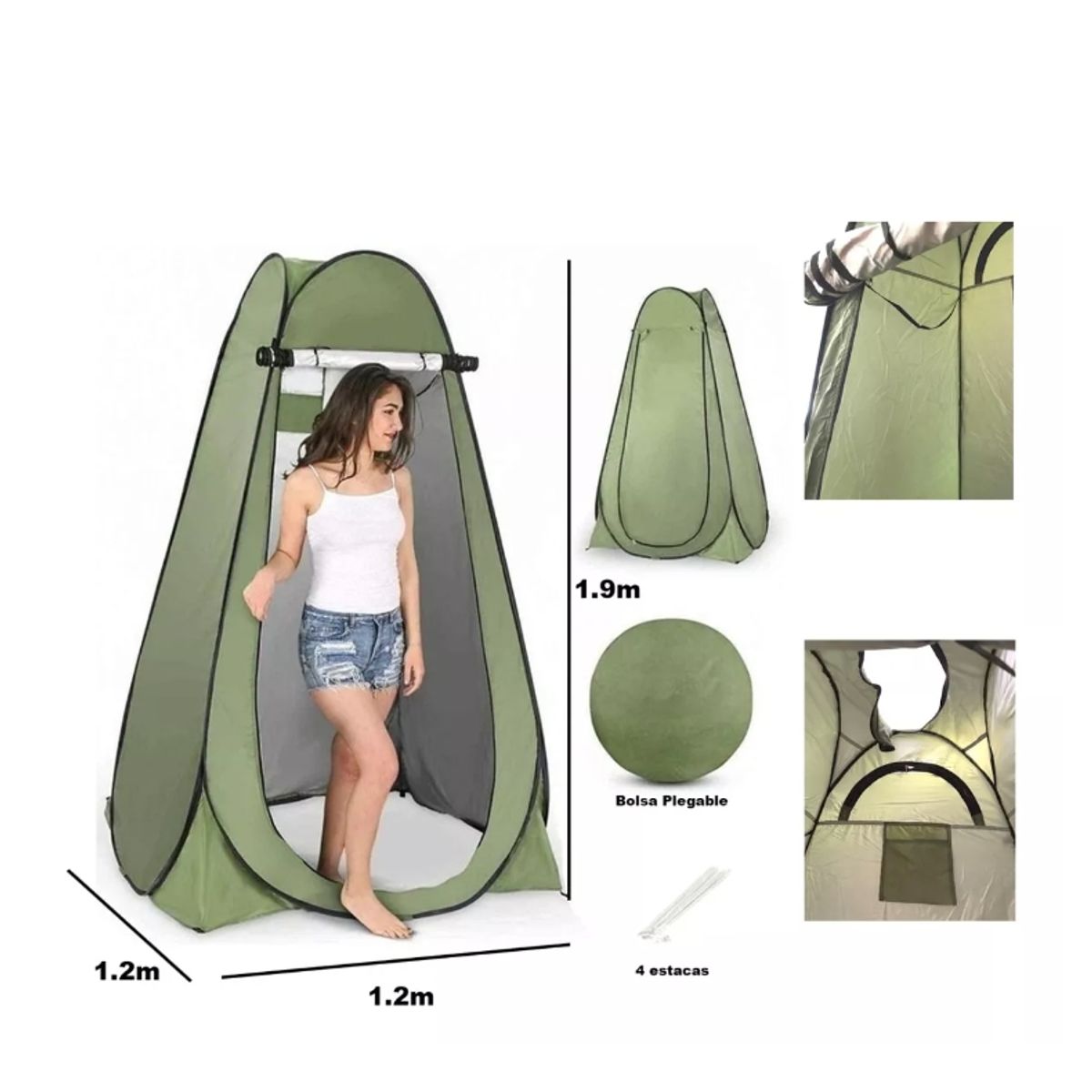 GENERICO - Carpa Caseta D Baño Vestidor Portátil Para Camping 1 Persona