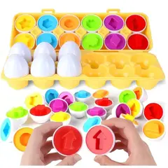OEM - JUEGO ENCAJE DE FIGURAS HUEVOS EDUCATIVOS MONTESSORI