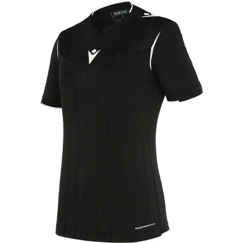 MACRON - Camiseta Árbitro Macron Stephanie Manga Corta Negro_.