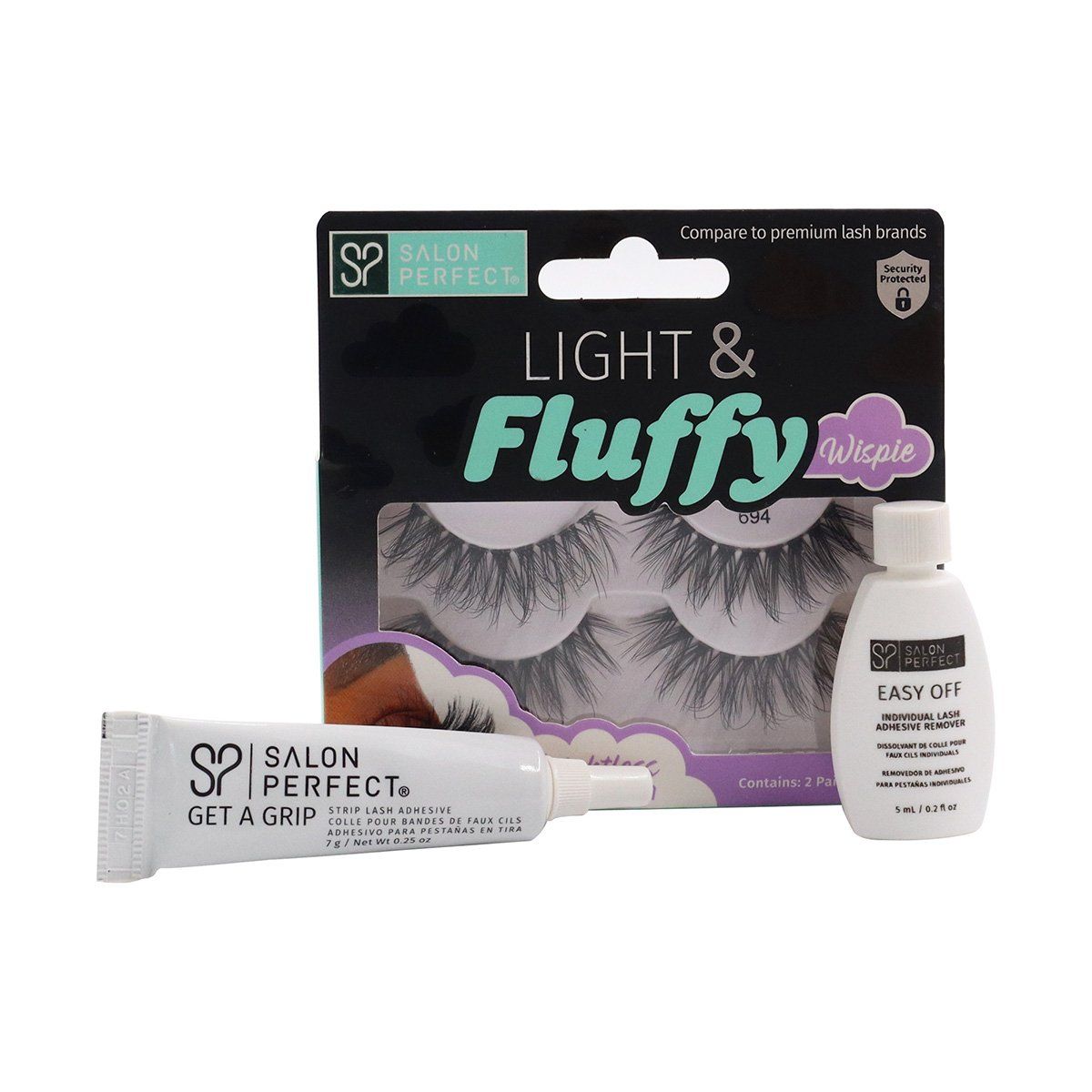 GENERICO - Pestañas postizas tira Fluffy Wispie + pegamento removedor
