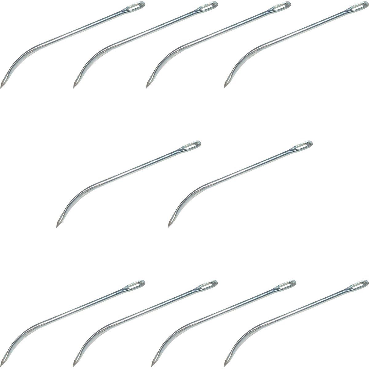 GENERICO - AGUJA PARA COSER SACOS(METAL.GAL N10*6")(PACK 10 UN)/MIMBRAL