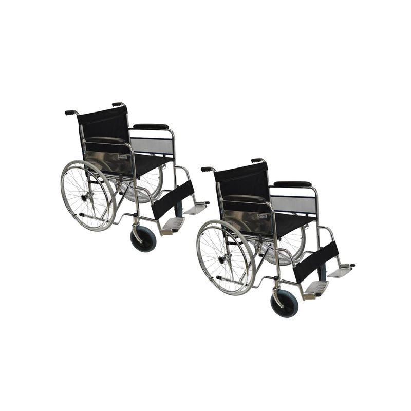 GLOMED - Pack 2 Silla de Rueda Sobrepeso Bariátrica Strong 51 cm GLOMED