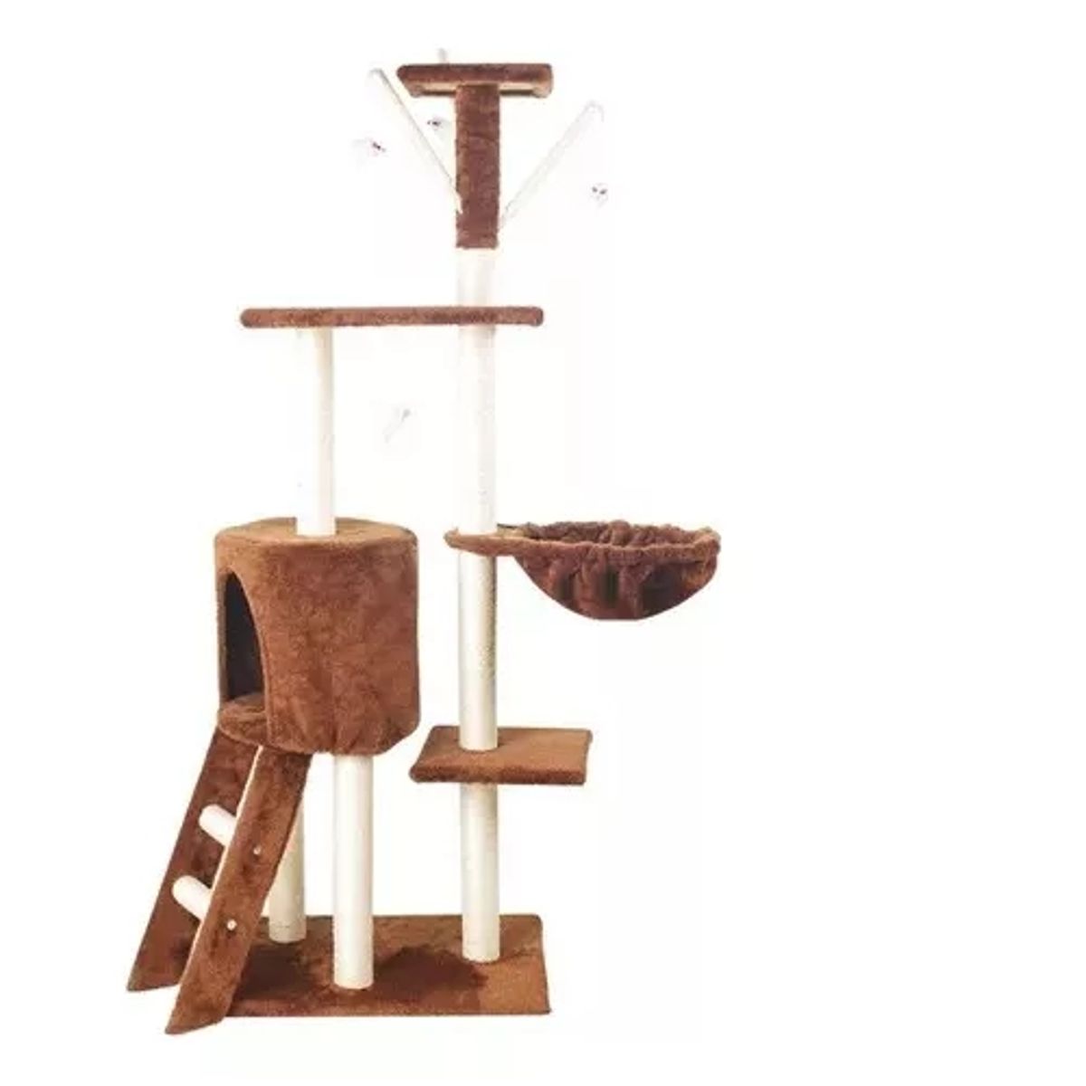 GENERICO - Torre Arbol Con Casa Rascador Juguete De Gatos Terciopelo