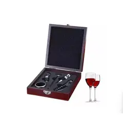 GENERICO - Kit Sacacorchos De Vino Accesorios Acero 5 Piezas - Box