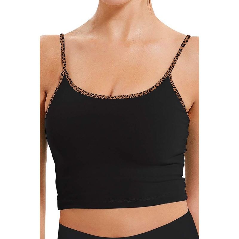 GLORIAHOON - Croptop Leopard Top Peto Sostén Control Impacto Gloriahoon