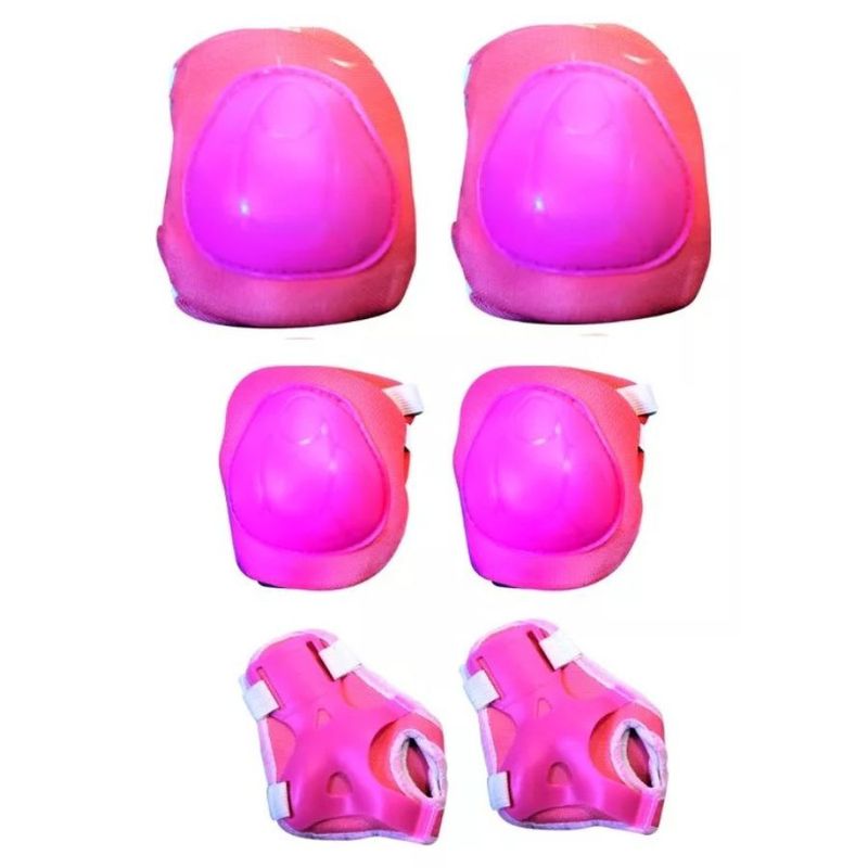 GENERICO - Set Rodillera Codera Muñequera Protectores Bici Patines Rosa