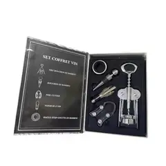 GENERICO - Set Destapador Sacacorcho Botella De Vino - Acero - 5 Piezas