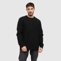 BUBBA - Sweater Mixed Braided Black