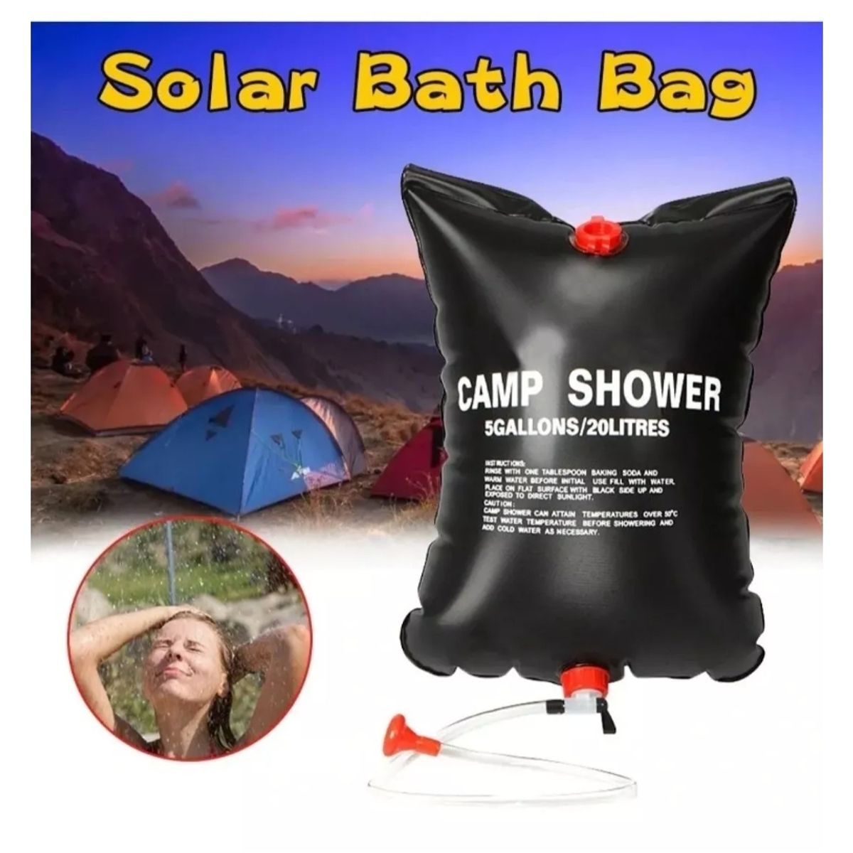 GENERICO - Ducha Portátil Solar Camping Playa 20 L Exterior Compacta