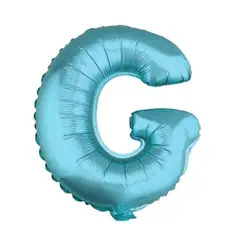 GENERICO - Globo Metálico Letras Color Azul G