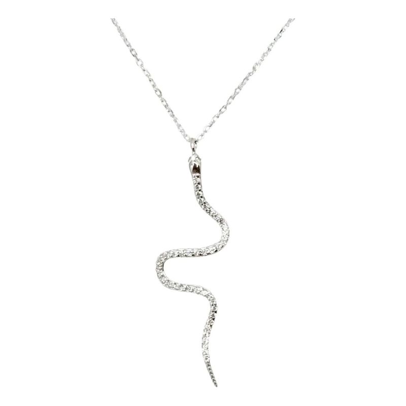 GENERICO - Collar De Serpiente Dama Con Circones Plata 925 Mas Estuche