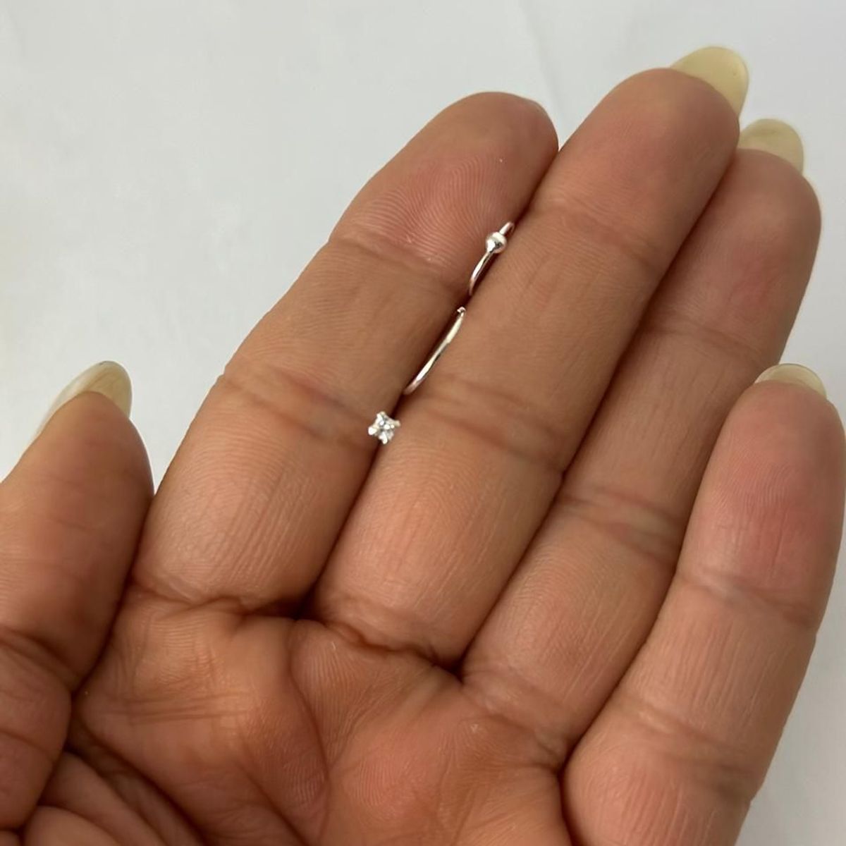 GENERICO - Pack 3 Piercing Nariz Argollabolita Circon Argolla 8mm Plata