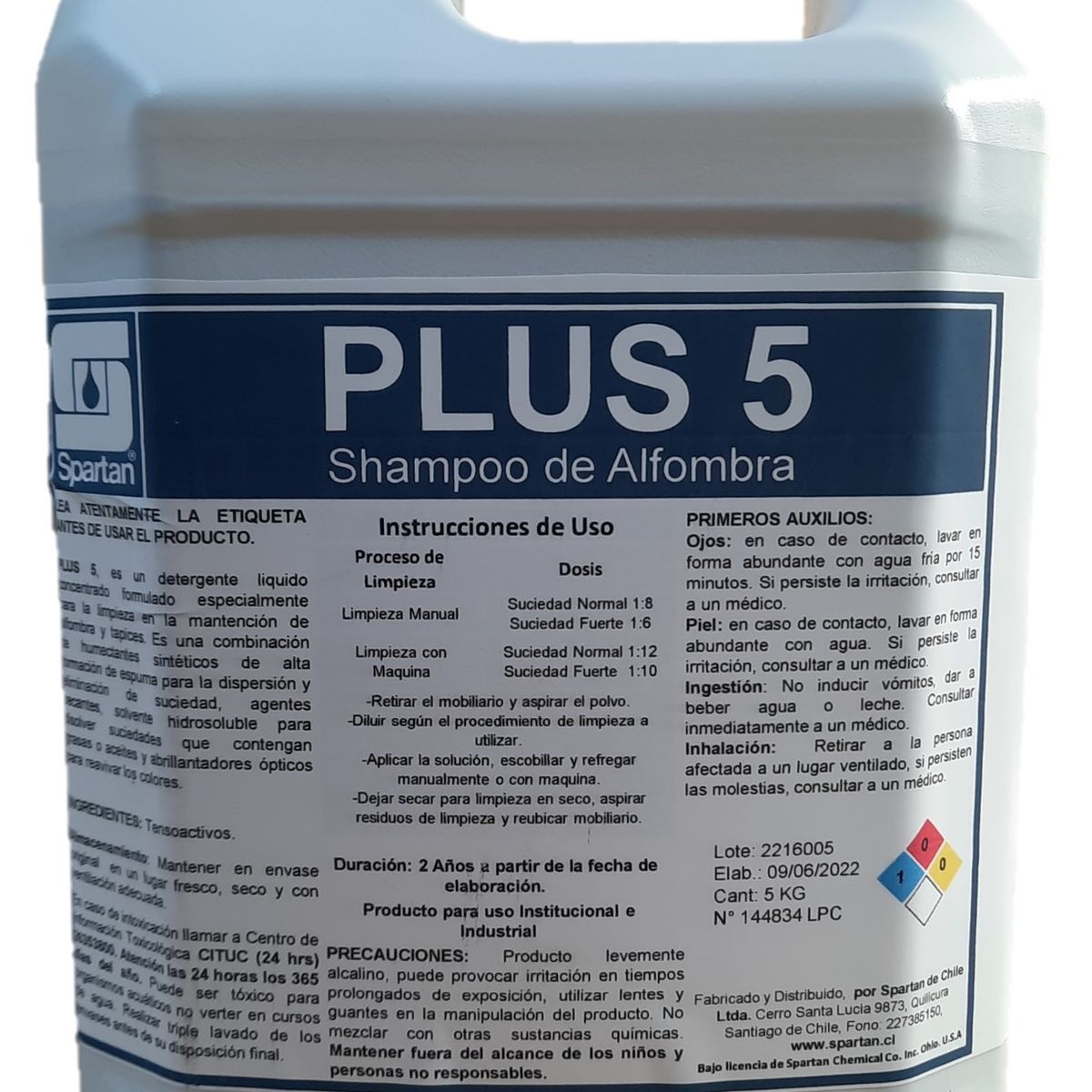 FUZE CLEAN - Shampoo Alfombra Industrial 5L