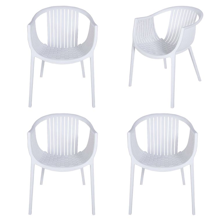 Pack x 4 Silla terraza Blanca