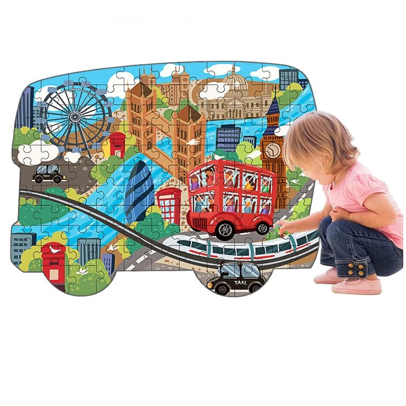 GENERICO - Maleta Puzzles Bus De Londres De 108pcs Rompecabezas