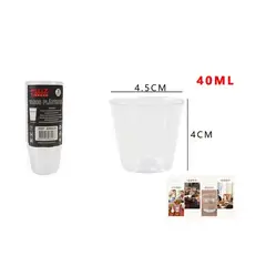 GENERICO - Vasos Plásticos Shot Transparente 40ML 20Pcs