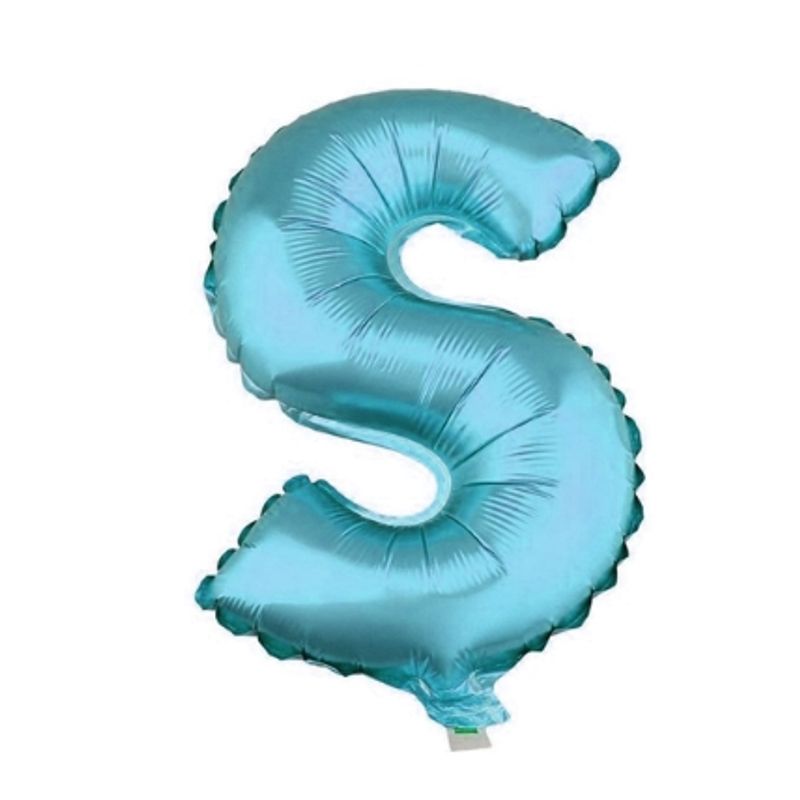 GENERICO - Globo Metálico Letras Color Azul S