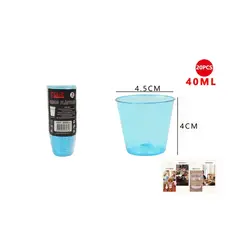 GENERICO - Vasos Plásticos Shot Celeste 40ML 20Pcs