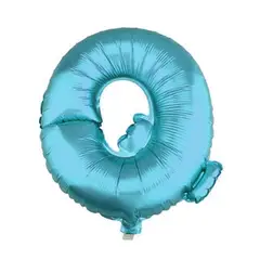 GENERICO - Globo Metálico Letras Color Azul 26 Pulgadas Q