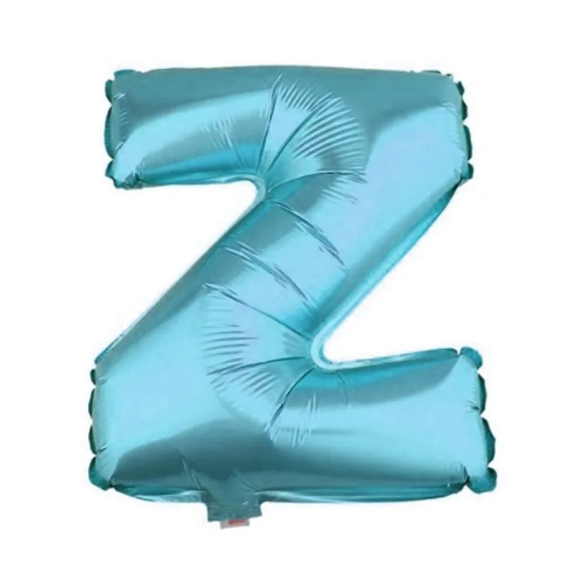 GENERICO - Globo Metálico Letras Color Azul 26 Pulgadas Z