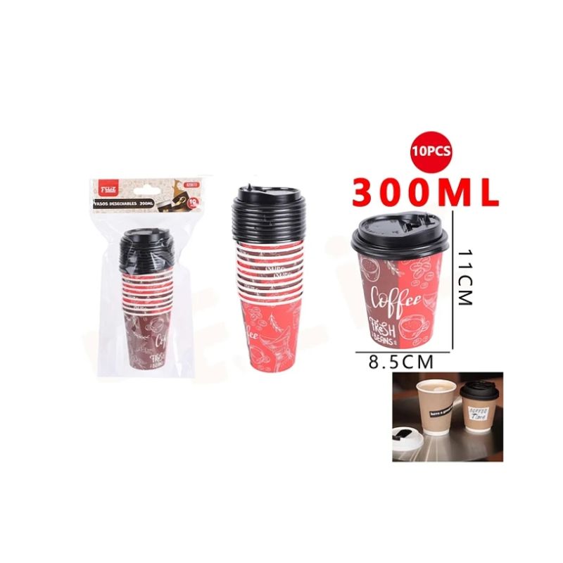 GENERICO - Vaso Descartable Rojo 1185Cm 300ML