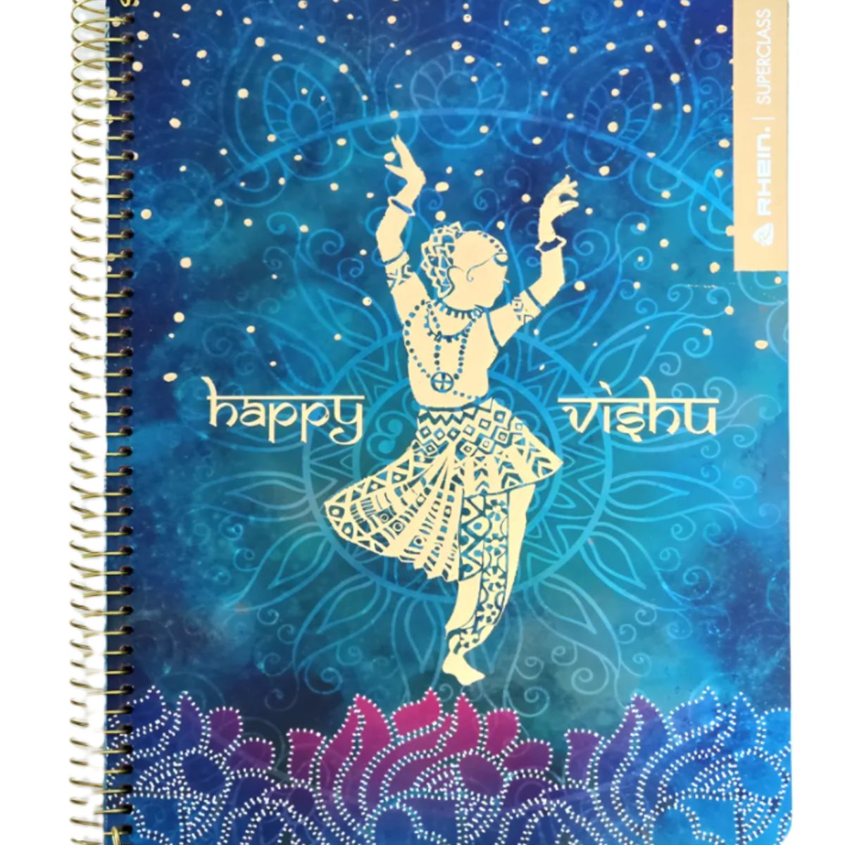 RHEIN - Pack 5 Cuadernos India Rhein Carta 120 Hojas Tapa Dura