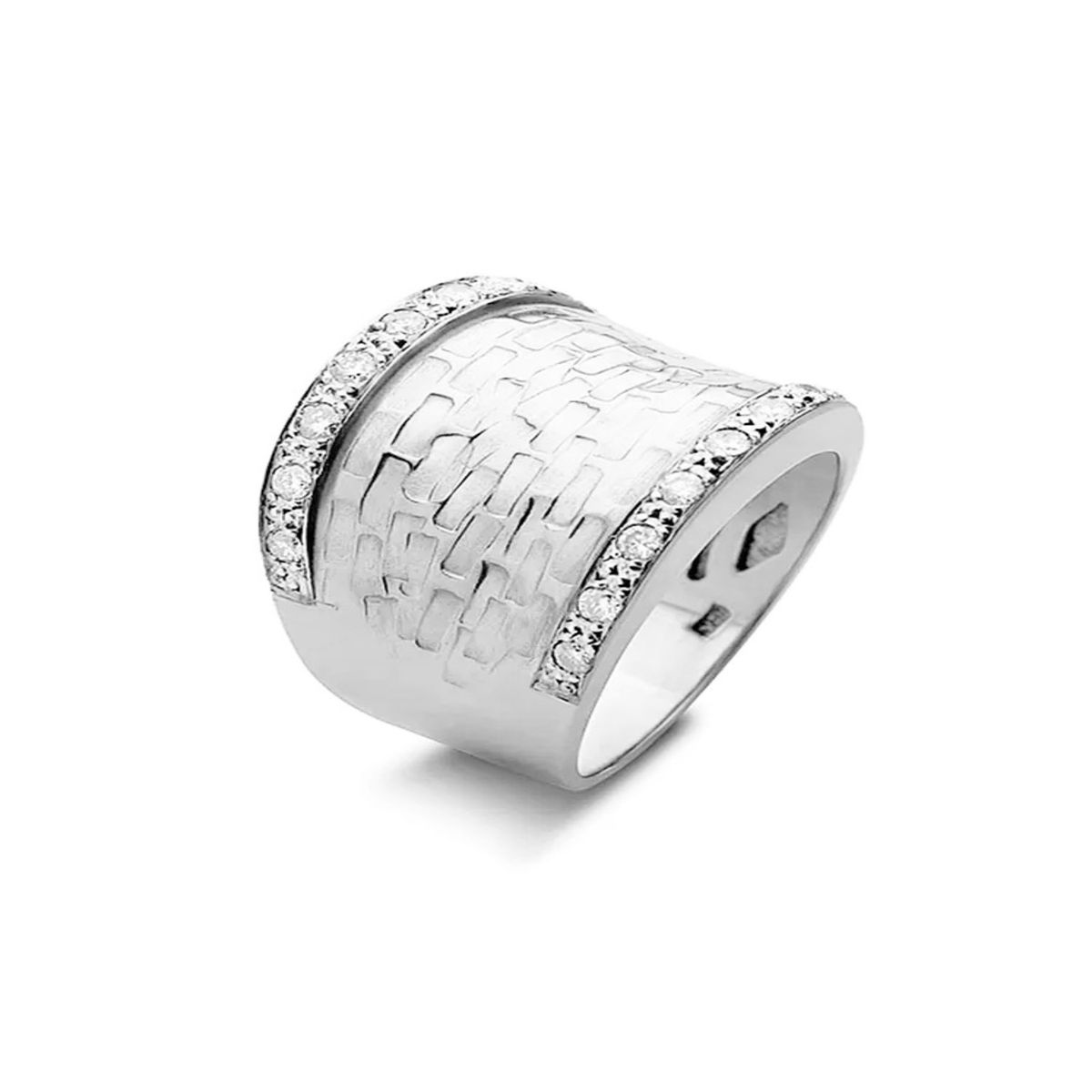 JB JOYAS BARON - Anillo de Platino 950 Modelo Vetuz con 16 Diamantes Corte Brillante 2pts