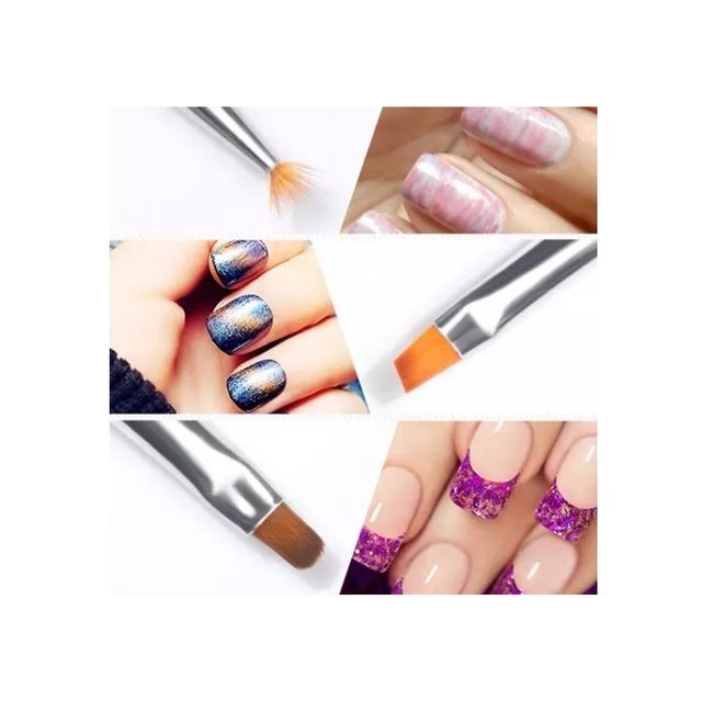 GENERICO - Set 7 Pinceles De Pintura Profesional De Diseño De Uñas/gel